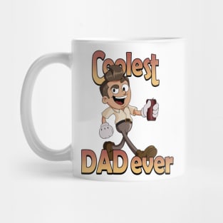 coolest DAD ever vintage cartoon illustration Mug